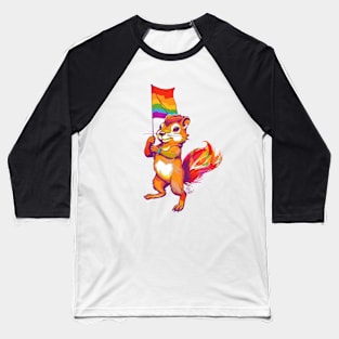 Walking sQUEERel (front / back version) Baseball T-Shirt